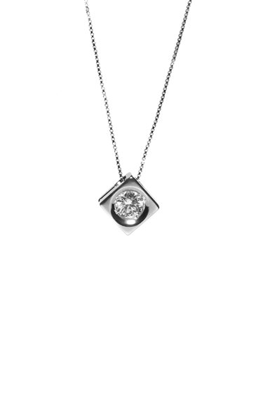 Collana Promesse Donna in Oro bianco Diamante 0.08 Ct PPLW008 - PPLW008